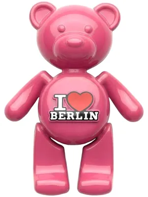 Produktbild von United1871 Berlin Souvenir I LOVE BERLIN Bär Magnet für Kühlschrank und Metallflächen, Andenken und Berlin Geschenk, Deutschland Deko