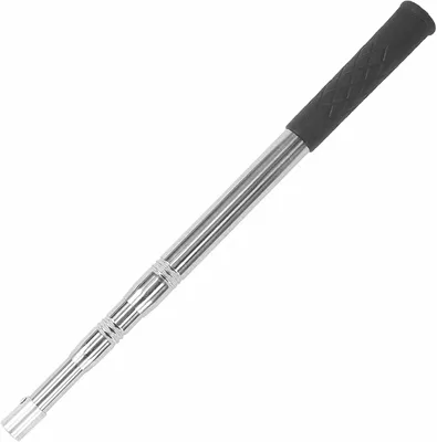 Imagen del producto de Caña de pescar telescópica, de 3 secciones, plegable, de acero inoxidable, con empuñadura antideslizante, para la pesca