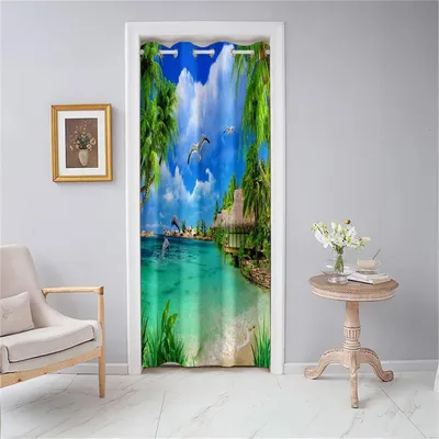 Obrázok produktu pre Záclona na dvere, nepriehľadná, s okami, zatemňovacia záclona, 168x229 cm, model "Móva 1"