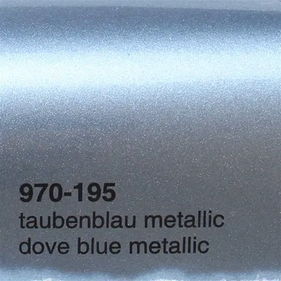 Produktbild von (25€/m²) Oracal 970RA Autofolie 195 Taubenblau Metallic Glanz Folie 152 cm Breite Laufmeterware gegossene Auto Folie selbstklebend
