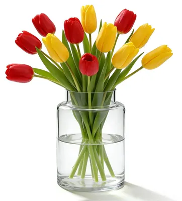 Image de Vase en verre moderne pour fleurs, dimensions : 23 x 15 x 12 cm
