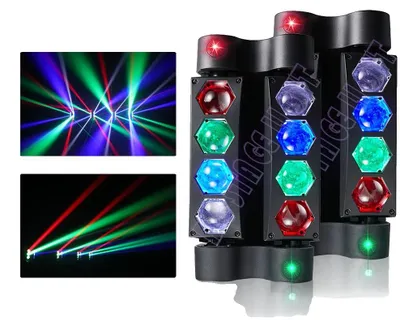 Immagine prodotto di Effetto faro da palcoscenico, controllo DMX, fascio RGBW versatile, 2 luci, spina UE