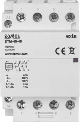 Obrázok produktu pre Modulárny stykač 230V 40A STM-40-40 4NO stykač 40a relé EXTA