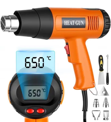 Image de Pistolet thermique 2000W avec écran LCD et température réglable de 50°C à 650°C
