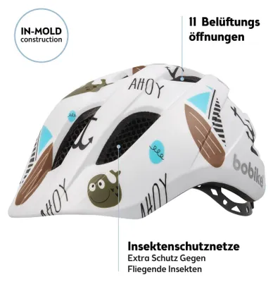 Productafbeelding van Bobike Kids Plus helm, geschikt voor trekking-, stads- en racefietsen, kleur: Ahoy, maat: 56-58 cm