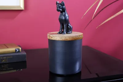 Produktbild von riess-ambiente Dose PANTHER 20cm schwarz natur Mangoholz Metall Panther-Figur Dekoration