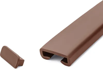 Produktbild von QUEST Abschluss für PVC-Geländerpfosten, Endkappe für PREMIUM-Geländerprofil, 40x8, braun