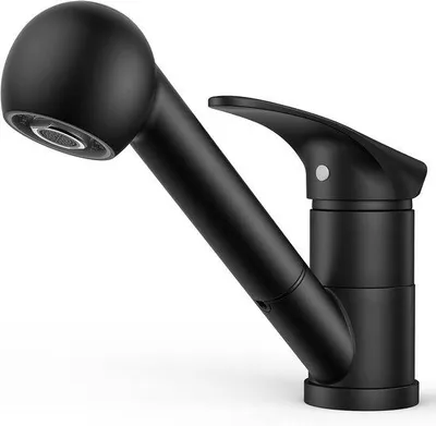 Productafbeelding van Keukenkraan Zwart, Keukenkraan met Handdouche, Keuken Kraan, 360° Draaibare