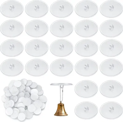 Produktbild von 60 Stück Deckenhaken selbstklebend, Wandhaken ohne Bohren, transparente Klebehaken für Küche, Bad, Wand, Tür, Decke zum Aufhängen