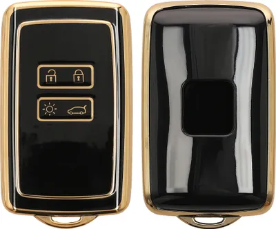 Stylische Silikon-Hülle Für Renault & Dacia Autoschlüssel - Schwarz Matt & Rot