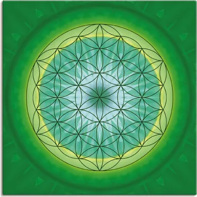 Produktbild von ARTland Leinwandbild Blume des Lebens 3 Größe: 40x40 cm
