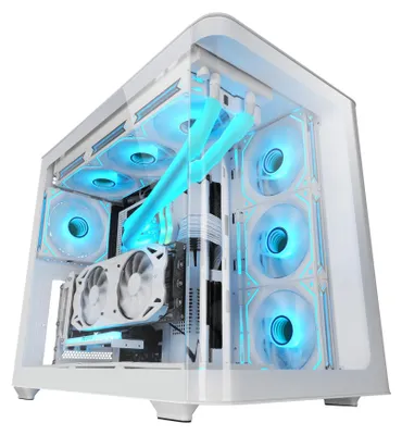 Productafbeelding van Mars Gaming MCFUSION, Midi-tower, PC-behuizing, Wit, ATX, Micro ATX, Mini-ITX, 16 cm, 44,5 cm