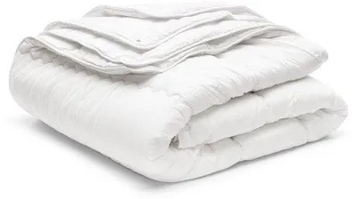 Obrázok produktu pre Unyqoos® prikrývka na posteľ zo 100% ovčej vlny – vhodná na všetky ročné obdobia, poťah z bielej, nebielenej a nemalovanej perkalovej bavlny, rozmery: 100 x 135 cm (jednolôžko)