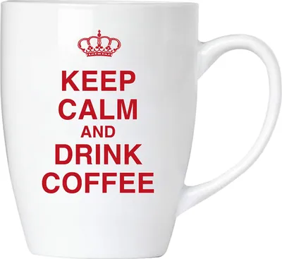 Produktbild von BRUBAKER - Keep Calm and Drink Coffee! - Kaffeetasse aus Keramik - 300 ml - Kaffeebecher