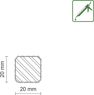 Produktbild von FN Neuhofer Eckenstäbchen L0160L 20 x 117 mm weiss 1 Stück