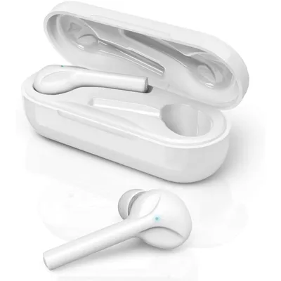 Immagine prodotto di Hama Bluetooth Wireless Headphones (cuffie in-ear, cuffie ultraleggere senza cavo, vere cuffie wireless con controllo vocale, touch control e micro) Bianco