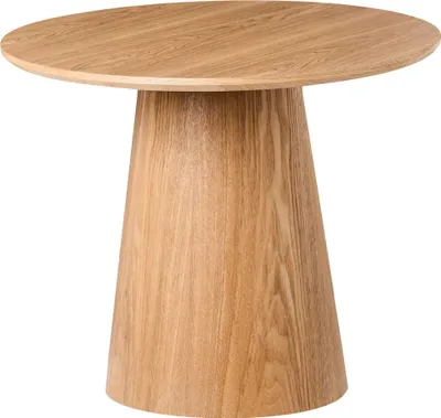Produktbild von BELIANI Couchtisch Braun Eschenholz MDF 60 x 60 cm Rund Modernes Design Kaffeetisch Loungetisch Wohnzimmermöbel