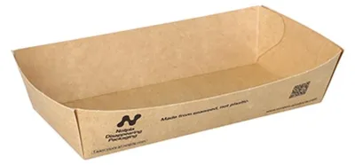 Produktbild von Snacktrays, Pappe "NOTPLA" 3,5 cm x 7 cm x 15 cm braun