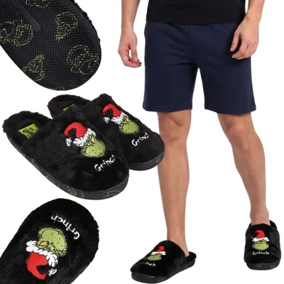 Produktbild von Grinch RUTSCHFESTE Herren-Hausschuhe, WARM, FLAUSCHIG, 45/46 EU