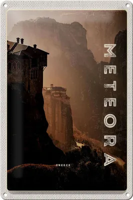 Produktbild von Blechschild Reise 20x30cm Griechenland Meteora Gebirge Natur