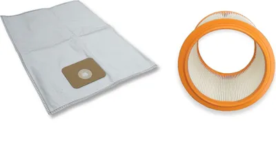 Image de 5 sacs à poussière + 1 filtre lavable pour Nilfisk Multi II 22 Inox