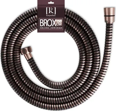 Produktbild von Premium Brauseschlauch  Duschschlauch 1,5 m Drehkonus Bad Dusche Edelstahl Bronze