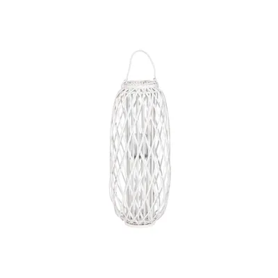 Produktbild von Kerzenschale Home ESPRIT Weiß korb Kristall 34 x 34 x 80 cm