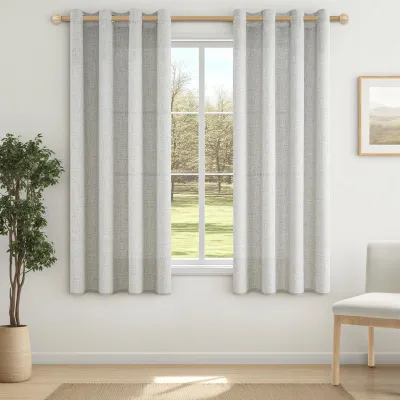 Immagine prodotto di Solidchoice - Tende corte per interni - Set di 2, 140 x 145 cm, semitrasparenti, color avorio