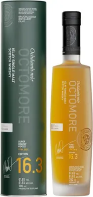 Produktbild von Bruichladdich Octomore 16.3 - 5 Jahre - Bourbon, Sauternes & PX-Sherry Casks - Super Heavily Peated - Single Malt Scotch Whisky - Single Malt Whisky