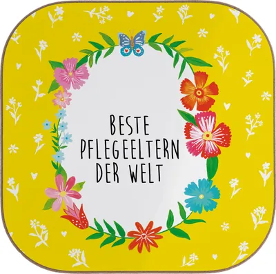 Produktbild von Mr. & Mrs. Panda Tassen Untersetzer Pflegeeltern - Weiß - Geschenk, gläseruntersetzer, Tischuntersetzer, Mama und Papa, Coaster, für Gläser, Glas, Dankeschön, unterleger