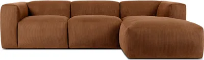 Produktbild von KONSIMO Ecksofa Rechts mit extrem weicher und bequemer Sitzfläche "BUFFO", ore, Kordstoff, Modern ,297x73x172/96 cm
