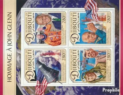 Produktbild von Briefmarken Dschibuti 2017 Mi 1548-1551 Kleinbogen (kompl. Ausg.) postfrisch John Glenn