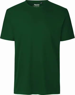 Immagine prodotto di Neutral O61030 | Maglietta Interlock da uomo / 100% cotone equosolidale - Colore: Verde bottiglia - Taglia: M