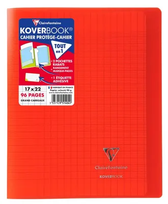 Image de KoverBook 17x22-48Bl rouge f-Lin