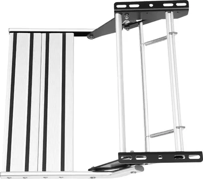 Produktbild von Wohnmobil Trittstufe - Rechteckige manuelle Einstiegsstufe - Tragkraft 150 kg - Länge 55 cm - Für Wohnmobil, Anhänger, LKW - Silber
