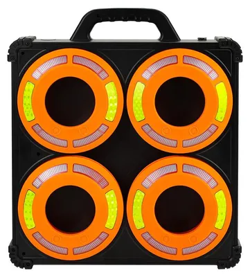 Obrázok produktu pre Sada signalizačných svetiel Dönges LED 360° pre dopravné kužele v kufríku