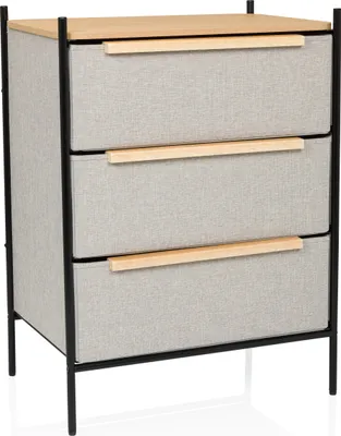 Produktbild von hjh LIVING Kommode mit 3 Schubladen STUVAR Sideboard Schrank 79.0 x 58.0 x 39.0 cm