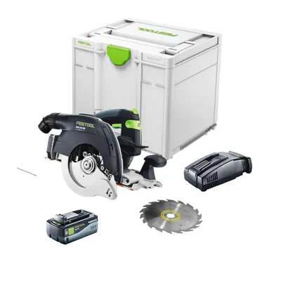 Produktbild von Festool HKC 55 EB-Basic Akku Handkreissäge 18 V 160 mm Brushless + 1x Akku 8,0 Ah + Schnellladegerät + Systainer