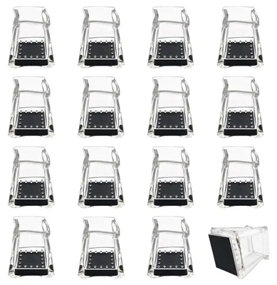 Produktbild von Stuhlbeinkappen quadratisch 35x35mm für 25-29mm transparent mit Filz 16 Stück