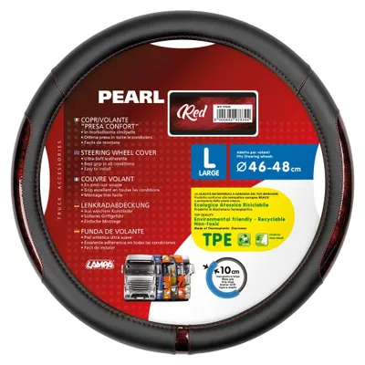 Zdjęcie produktu dla Pokrowiec na kierownicę Lampa Pearl Red, wykonany z materiału Skeentex - L - Ø 46/48 cm