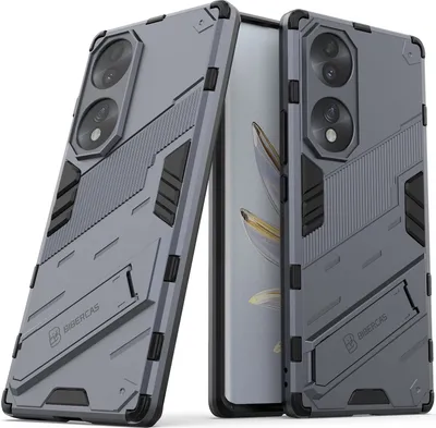 Obrázek produktu pro Pouzdro pro Honor 70 Hybridní PC TPU Nárazuvzdorné Ochranné Pouzdro s Funkcí Stojanu Šedá