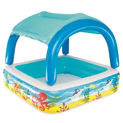 Produktbild von Bestway Spielbecken mit Vordach Blau 140 x 140 x 114 cm 52192