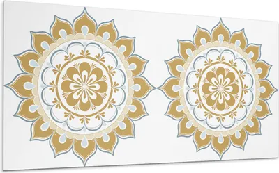 Produktbild von Blumenmandalamuster – Selbstklebende Fliesen – Wandverkleidung – Wandpaneel – PVC Fliesen – Vinylflisen – PCV Flisen – Selbstklebend – Wanddeko –100 x 50 cm