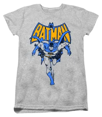 Image de T-shirt Batman pour femmes, style vintage, coupe ajustée, référence TV41141 (taille XXL), couleur "Heather" (gris chiné), Image générée par une IA