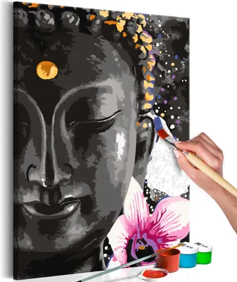 Immagine prodotto di Dipingere per numero Buddha 40x50 cm Set di pittura con cornice in legno su tela per adulti bambini dipinti a mano Kit fai da te n-A-0550-e-a