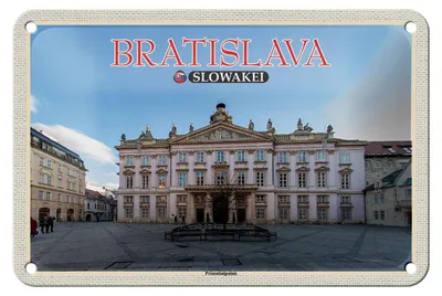 Produktbild von Blechschild Reise 18x12cm Bratislava Slowakei Primatialpalais Deko