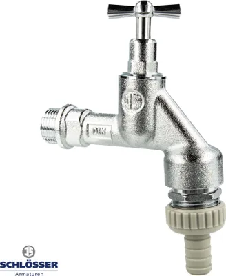 Produktbild von Js Auslaufventil Mit Rb,Rv,Sv Knebel-Ot,Schw,1/2",Matt Chr,Dvgw