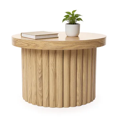 Produktbild von Couchtisch Rund Holzoptik, MDF, Ø 60 x 40 cm
