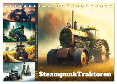 Produktbild von Steampunktraktoren (Tischkalender 2027 DIN A5 quer), CALVENDO Monatskalender