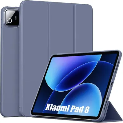 Image de Coque pour Xiaomi Pad 8 / 8 Pro - Protection Anti-Rayures avec Support Veille-Réveil - Violet